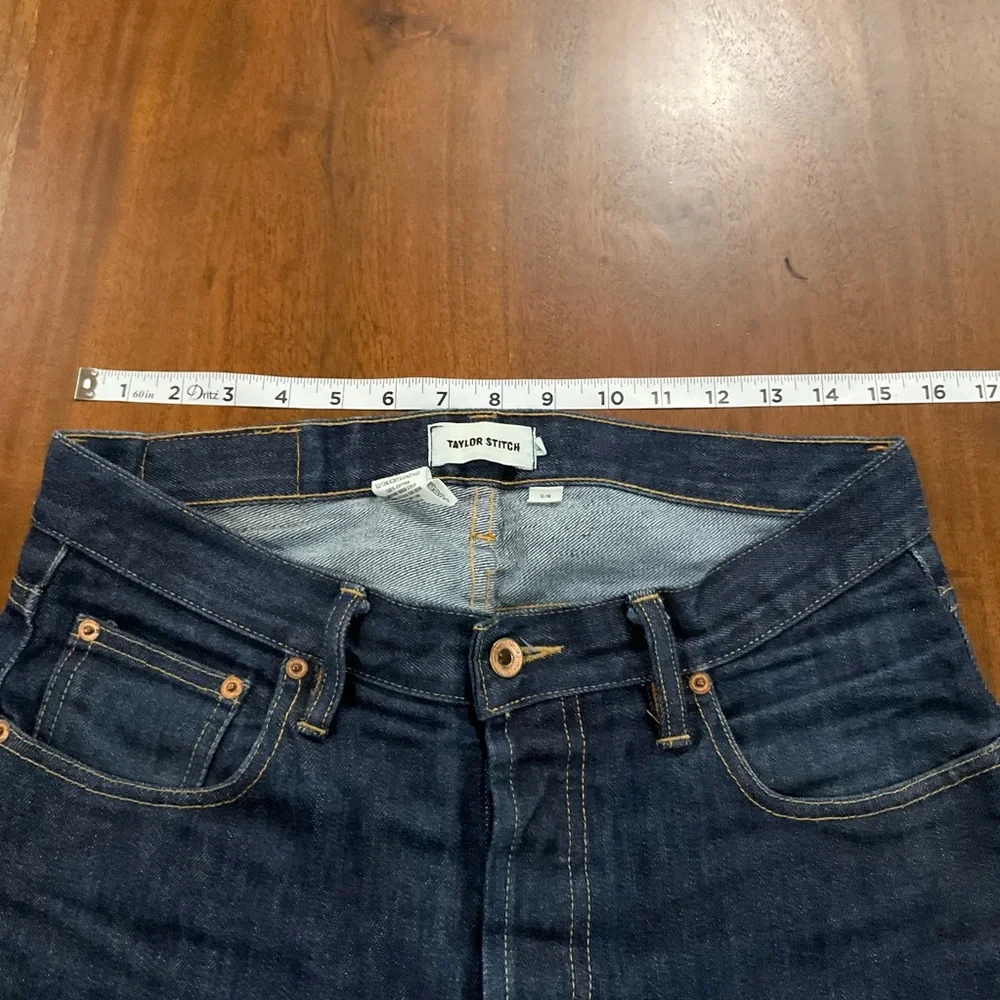 Taylor Stitch Slim Fit Jeans Blue Indigo Denim Button Fly Men’s Size 30